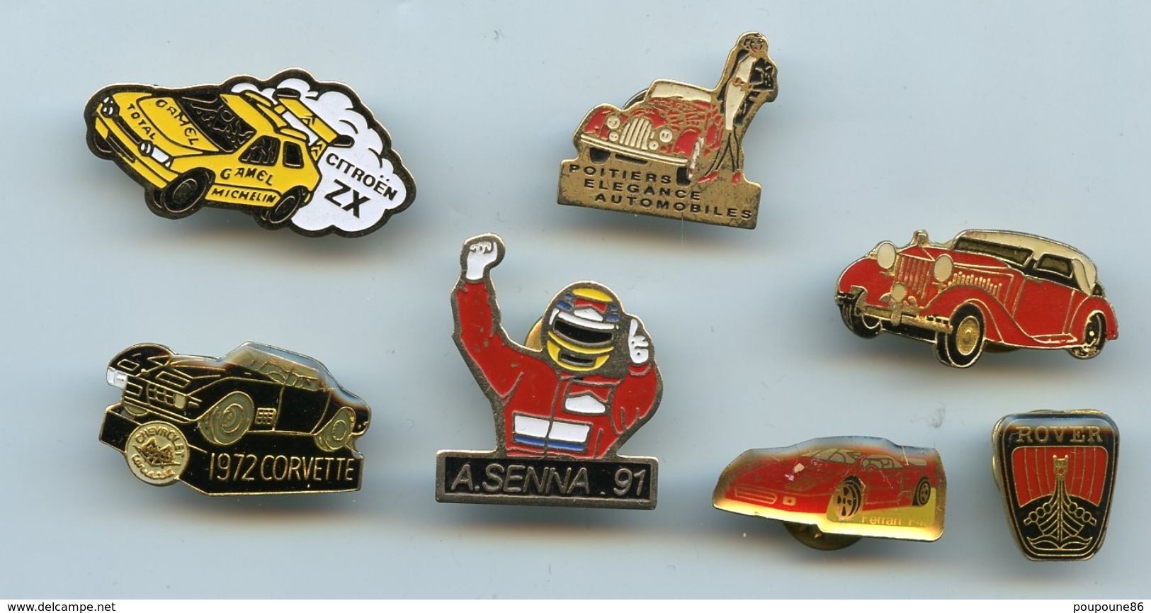 PINS - PIN'S -LOT DE 15 PIN'S  AUTOMOBILE -VOITURE-RALLYE-FORMULE 1 -ROVER-LAMBORGHINI-CORVETTE-CITROEN-RENAULT-PEUGEOT - Lots