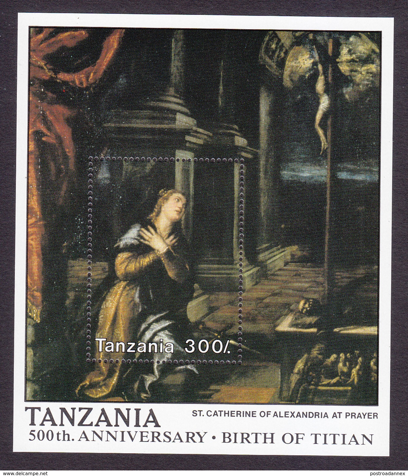 Tanzania, Scott #516, Mint Never Hinged, Paintings, Issued 1989 - Tanzania (1964-...)