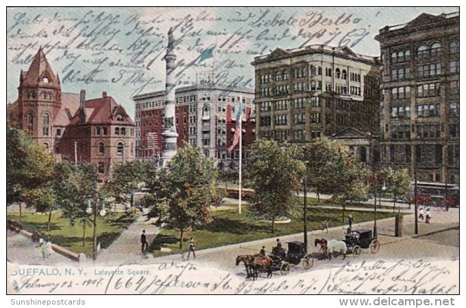 New York Buffalo Lafayette Square 1907 Tucks - Buffalo