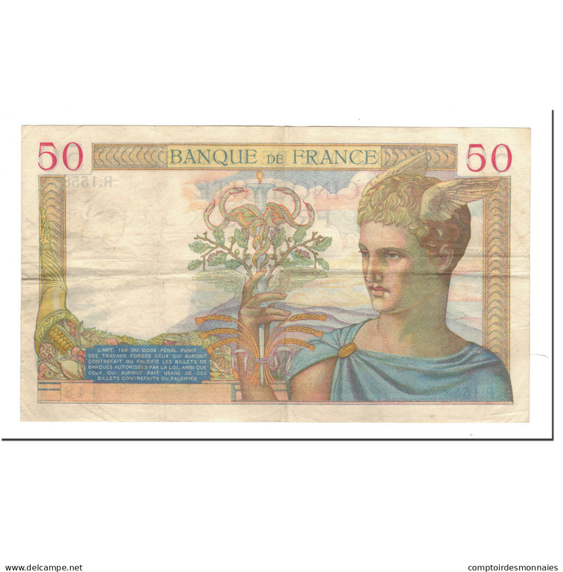 Billet, France, 50 Francs, 1935-04-25, TTB+, Fayette:17.8, KM:81 - 50 F 1934-1940 ''Cérès''