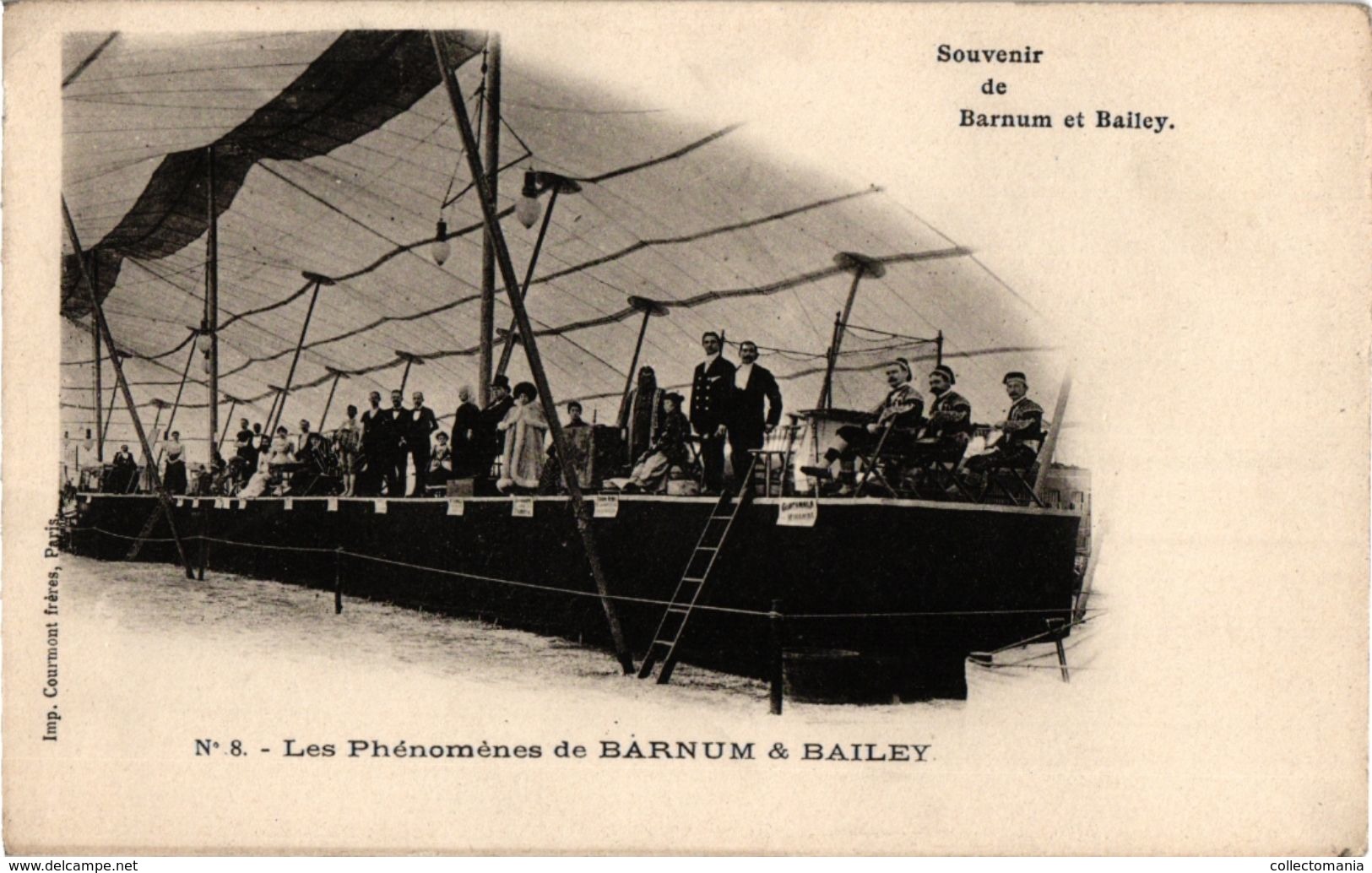 1 CPA  PUB Souvenir De  Barnum And Bailey    Les PHENOMENES  N°8  Courmont Paris  Cirque Circus - Zirkus
