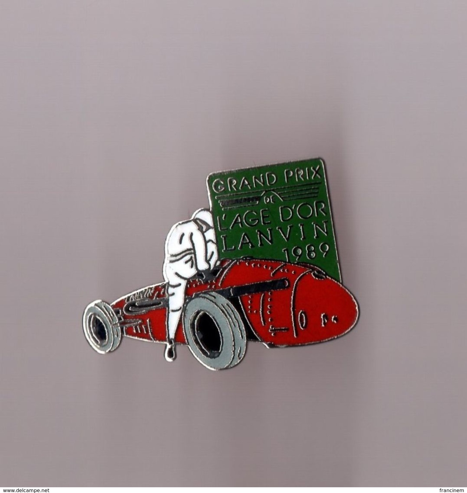 Pin's Automobile / Grand Prix De L'age D'or Lanvin 1989 (EGF Argenté Numéroté N° 0596) - Autorennen - F1