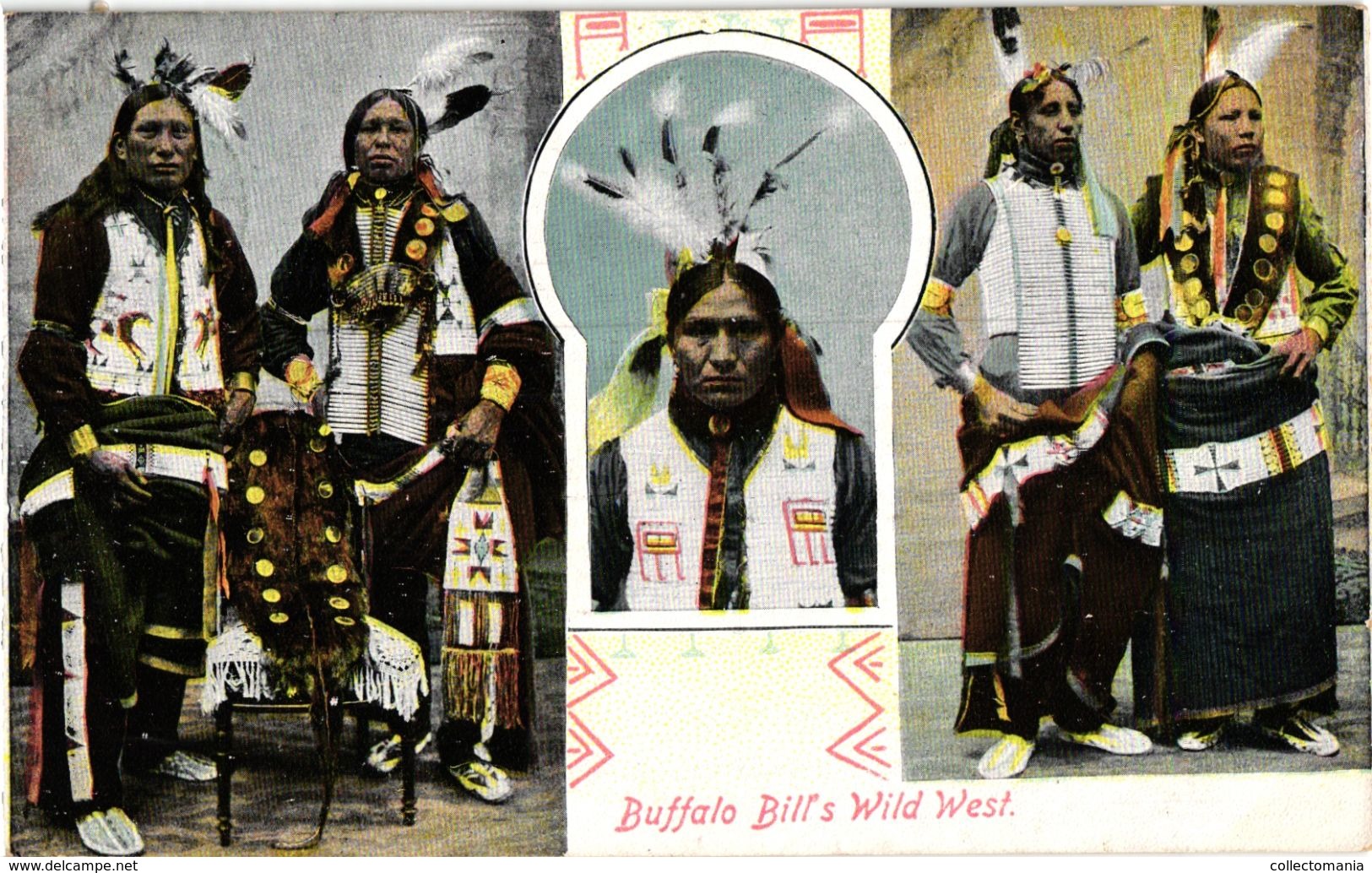 1 CPA  PUB  Buffalo Bill's Wild West   Indians Indiens Tribes  N°10   Cirque Circus - Circus