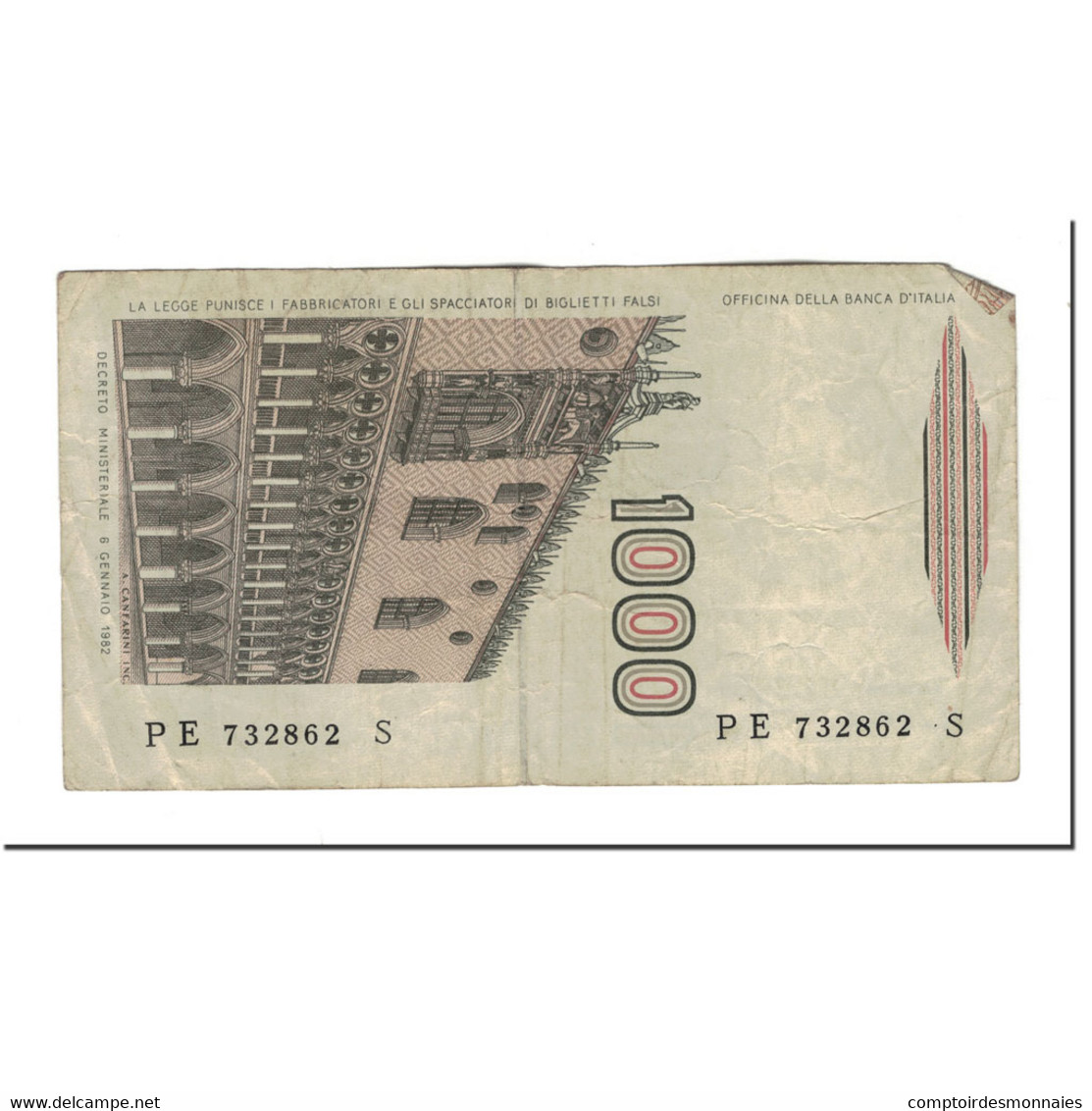 Billet, Italie, 1000 Lire, 1988, KM:109b, AB - 1000 Lire