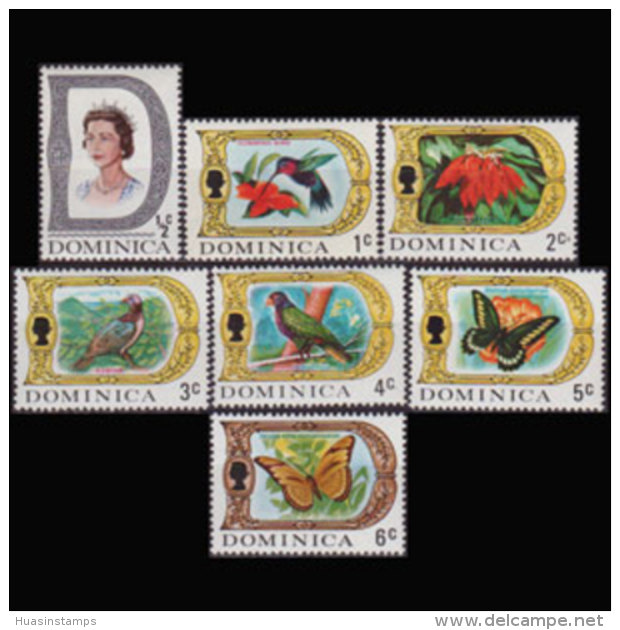 DOMINICA 1969 - Scott# 268-74 Defins. 1/2-6c LH - Dominica (1978-...)