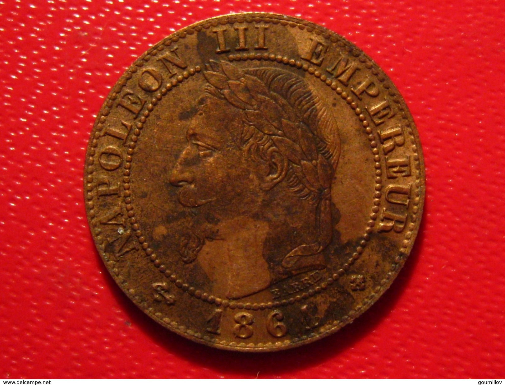 France - Un Centime 1861 BB Strasbourg Napoléon III 3194 - Sonstige & Ohne Zuordnung