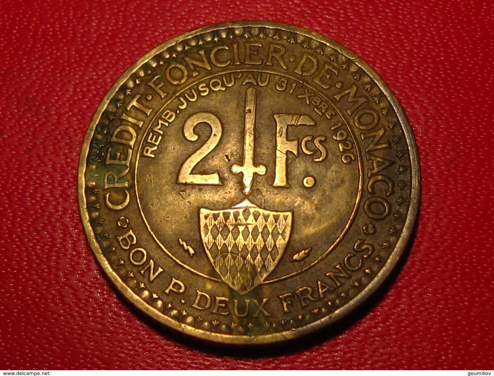 Monaco - Bon Pour 2 Francs 1924 Louis II 2911 - 1922-1949 Louis II