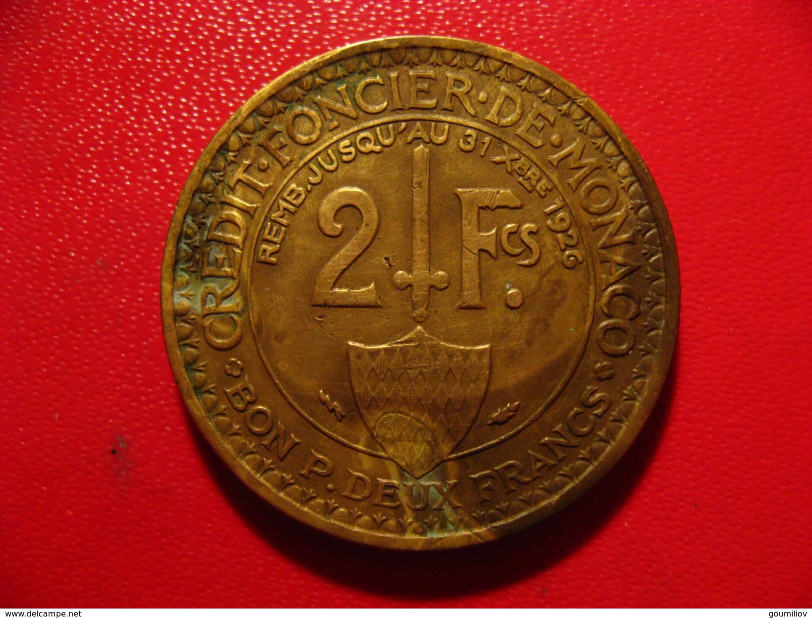Monaco - Bon Pour 2 Francs 1924 Louis II 2911 - 1922-1949 Louis II