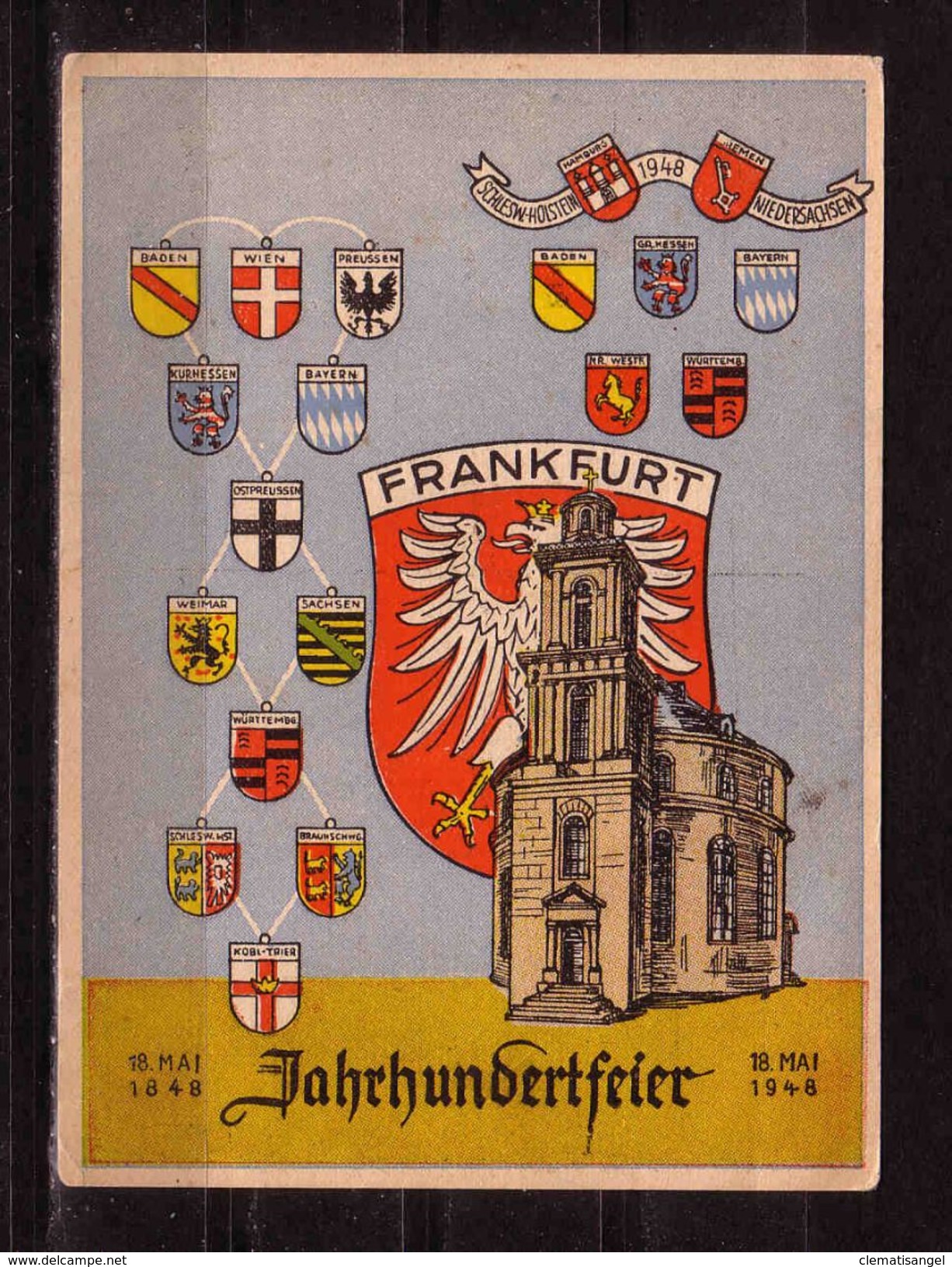 350s * BUNDESREPUBLIK * SONDERSTEMPEL * FRANKFURT JAHRHUNDERTFEIER * 1948 **!! - Maschinenstempel (EMA)