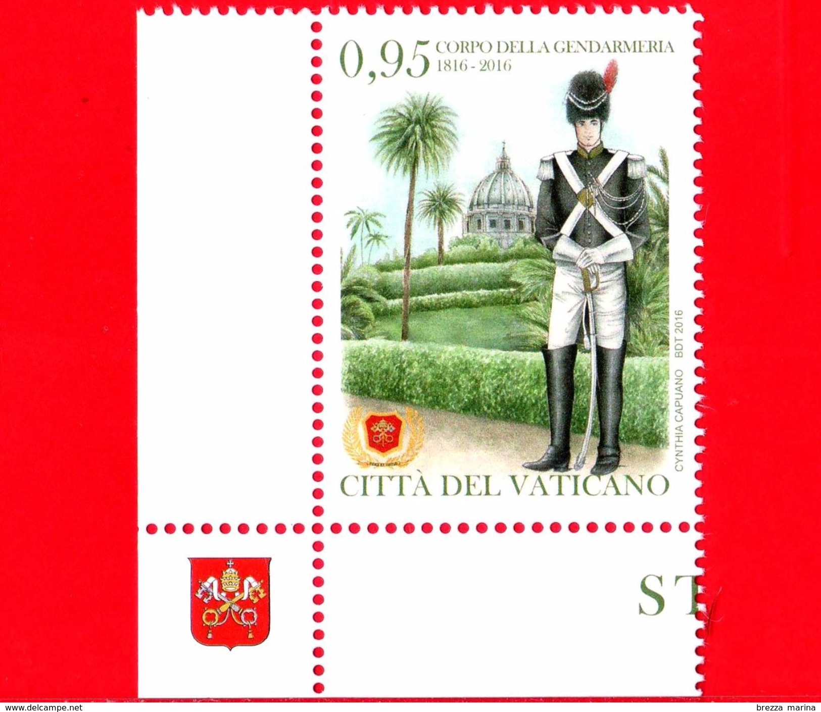 Nuovo - MNH - VATICANO - 2016 - 200 Anni Della Gendarmeria Del Vaticano - Gendarme In Uniforme - 0.95 - Unused Stamps