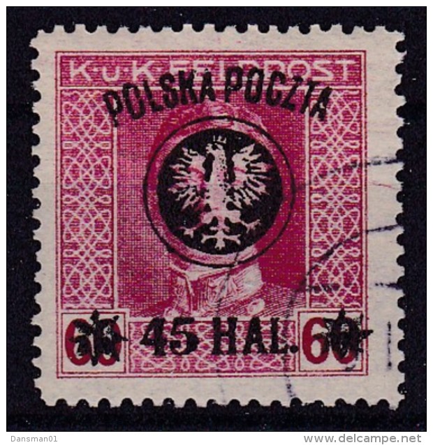 POLAND 1918 Lublin Fi 24 Used  Signed - Used Stamps