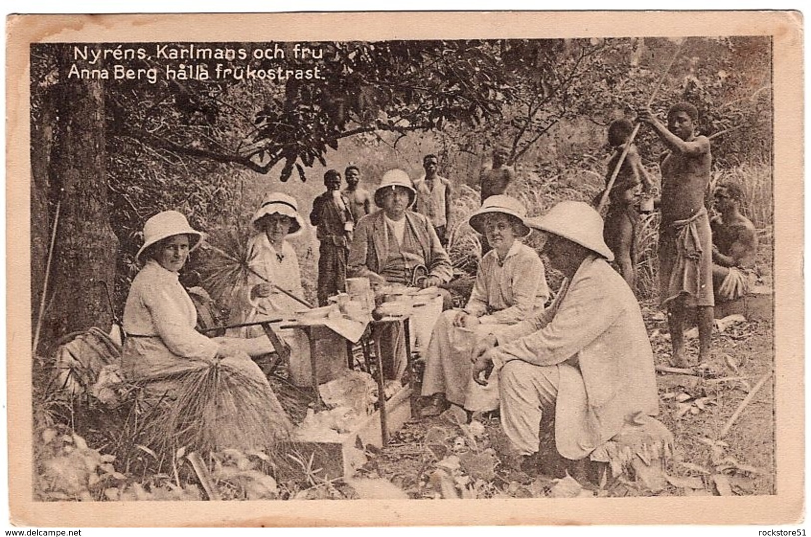 Bendela Mission Station Nyréns, Karlmans & Mrs Anna Berg Having Breakfast - Other & Unclassified