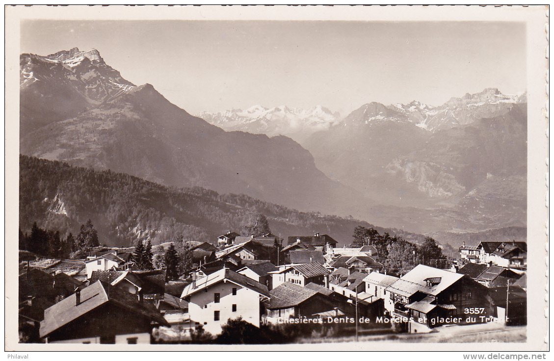 Chesières, Dents De Morcles Et Glacier Du Trient - 1937 - Morcles