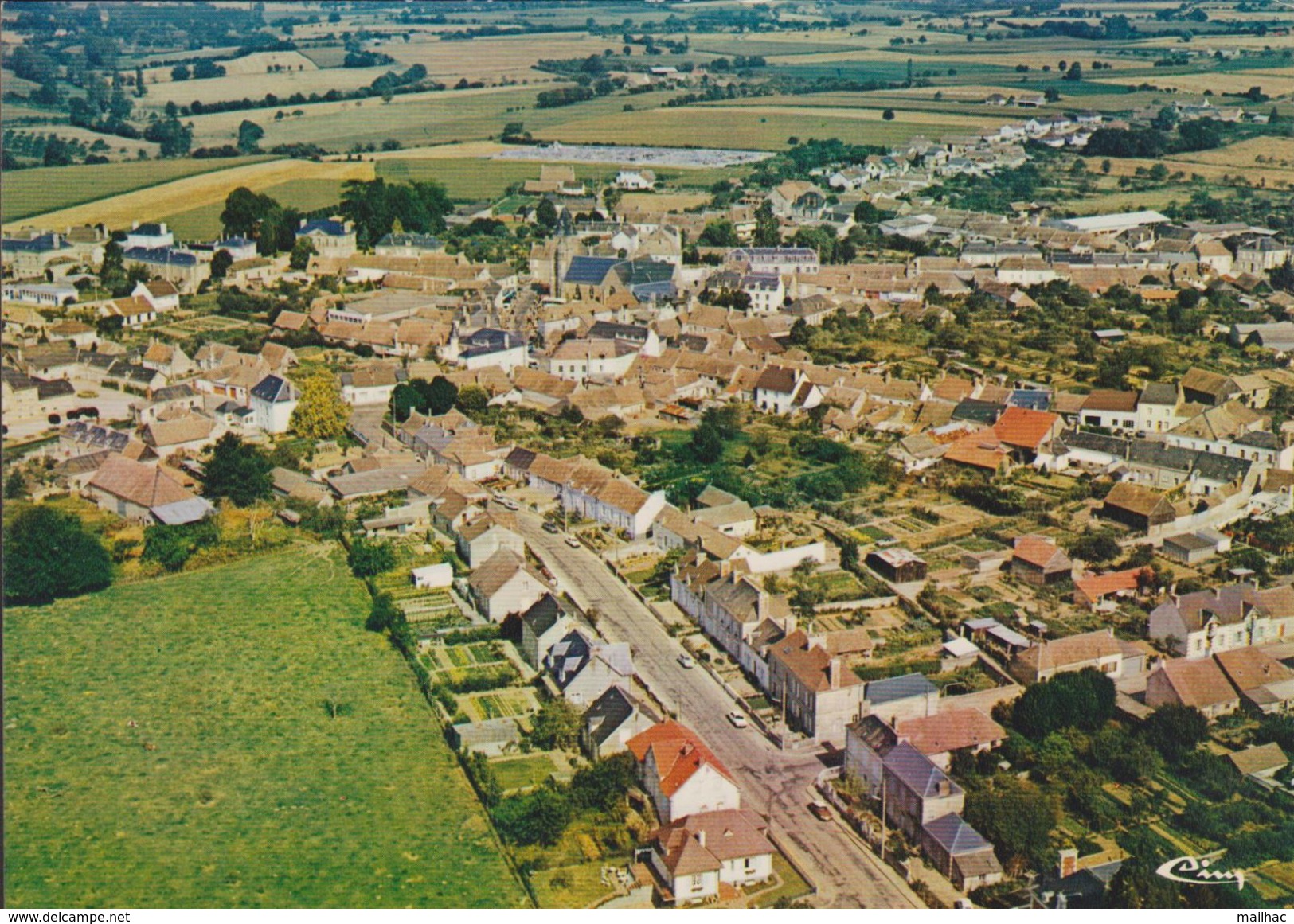 D 72 - MAROLLES-les-BRAULTS - Vue Aérienne - CPM Signée Cim - Marolles-les-Braults