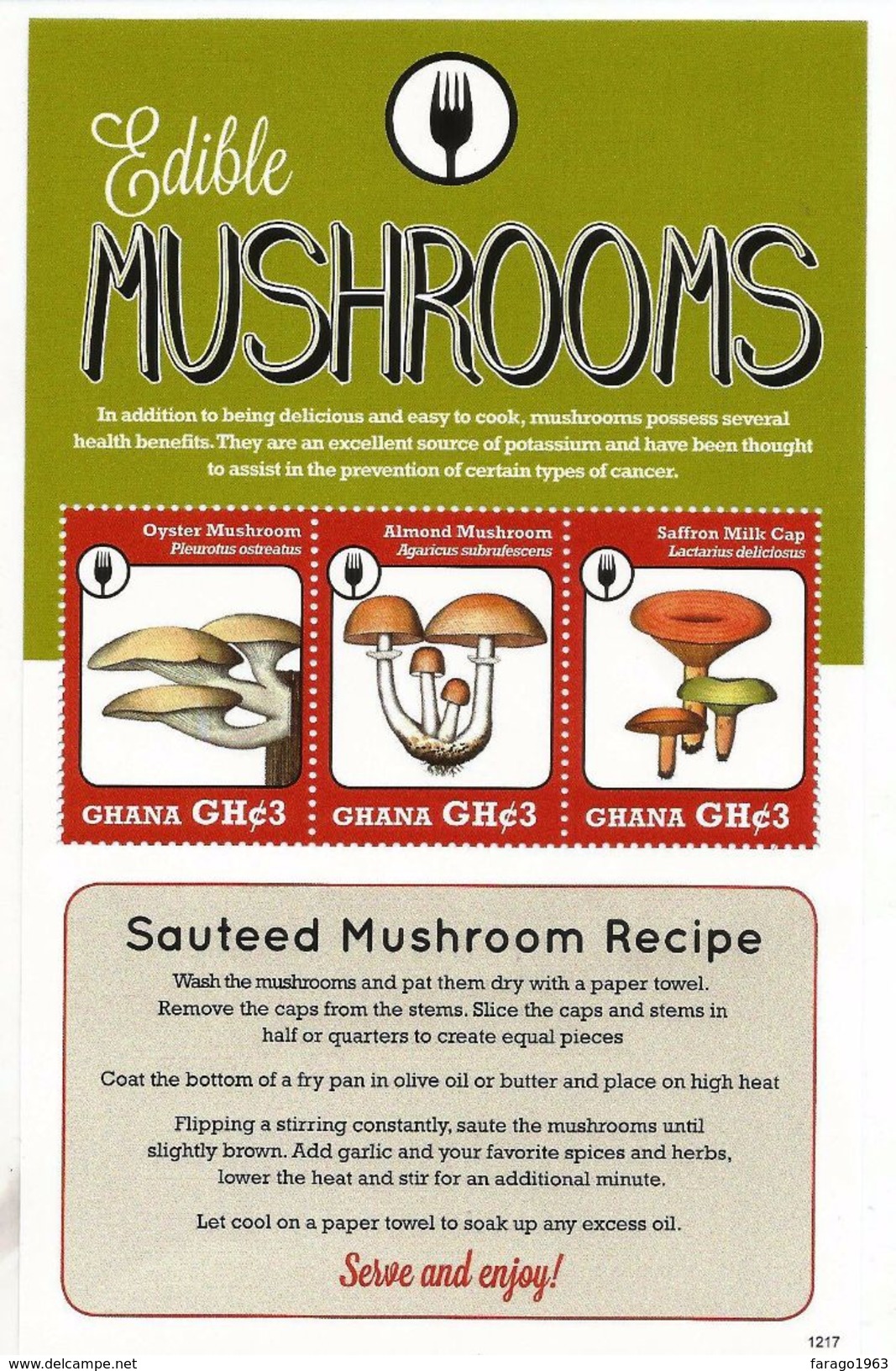 2012 Ghana  Toxic Mushrooms Fungi Poison    2 Souvenir Sheets  MNH - Piante Velenose