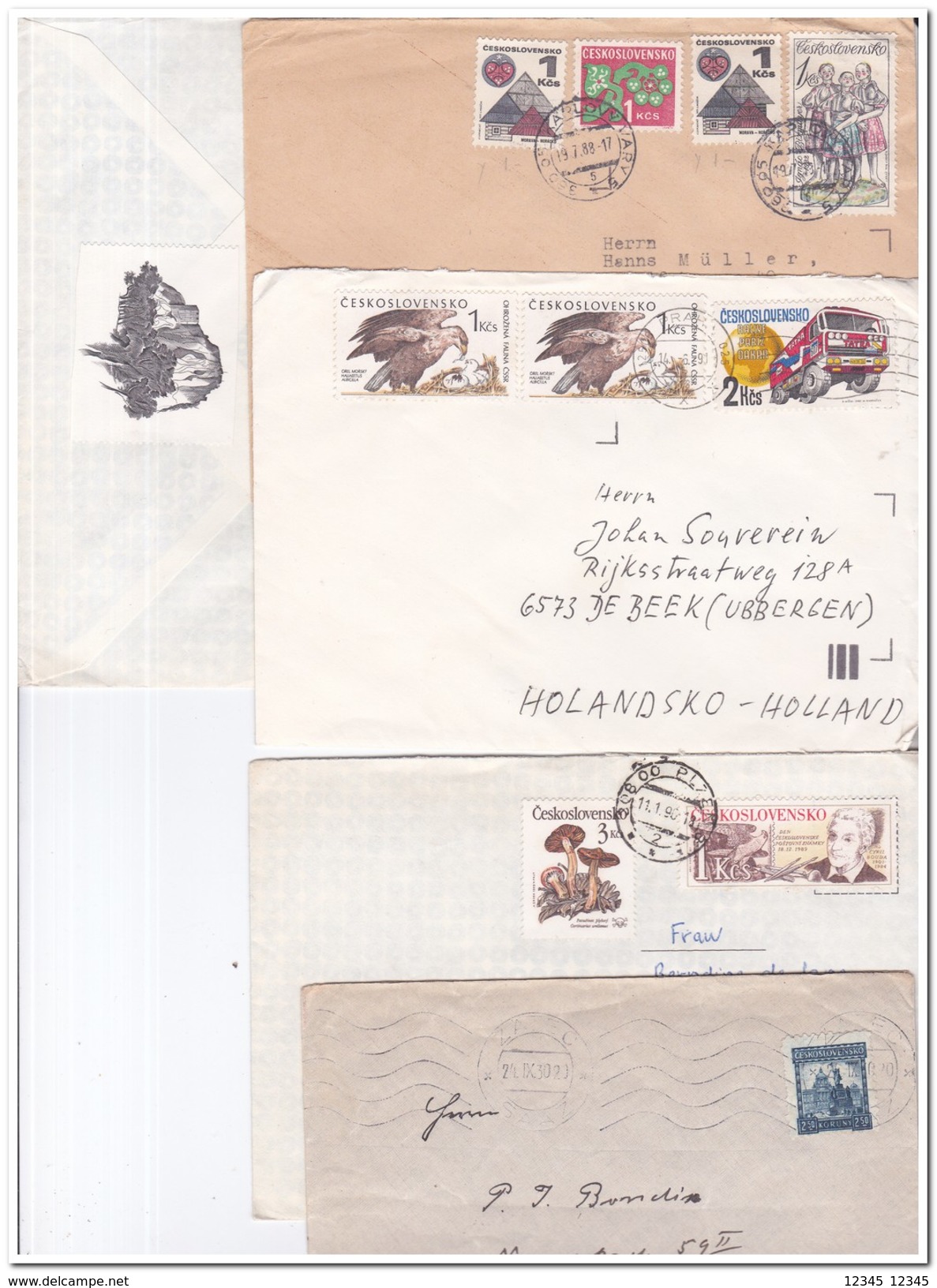 Tsjechoslowakije, 29 envelopes
