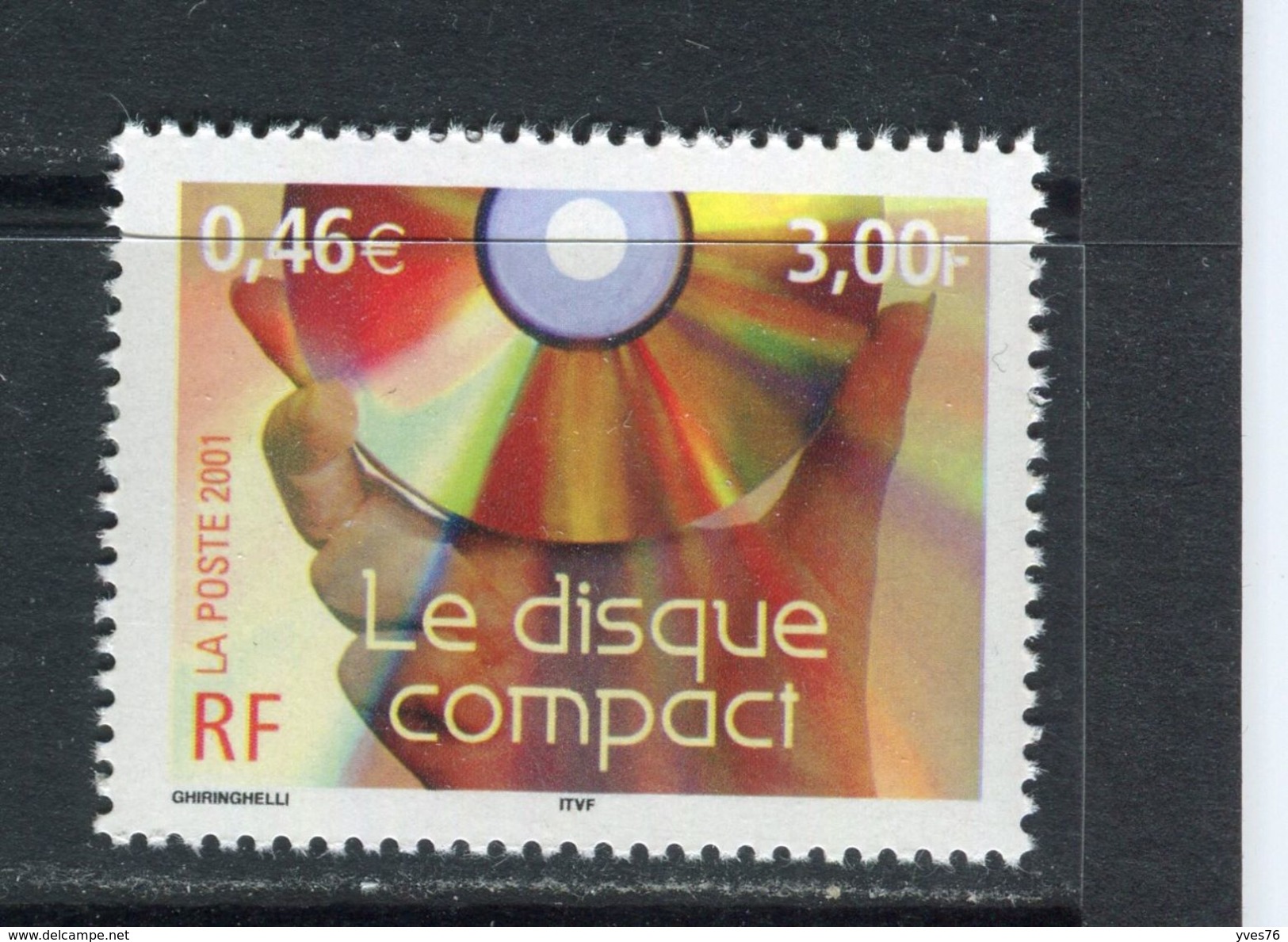 FRANCE - Y&T N° 3376** - Le Siècle Au Fil Du Timbre - Le Disque Compact - Ungebraucht