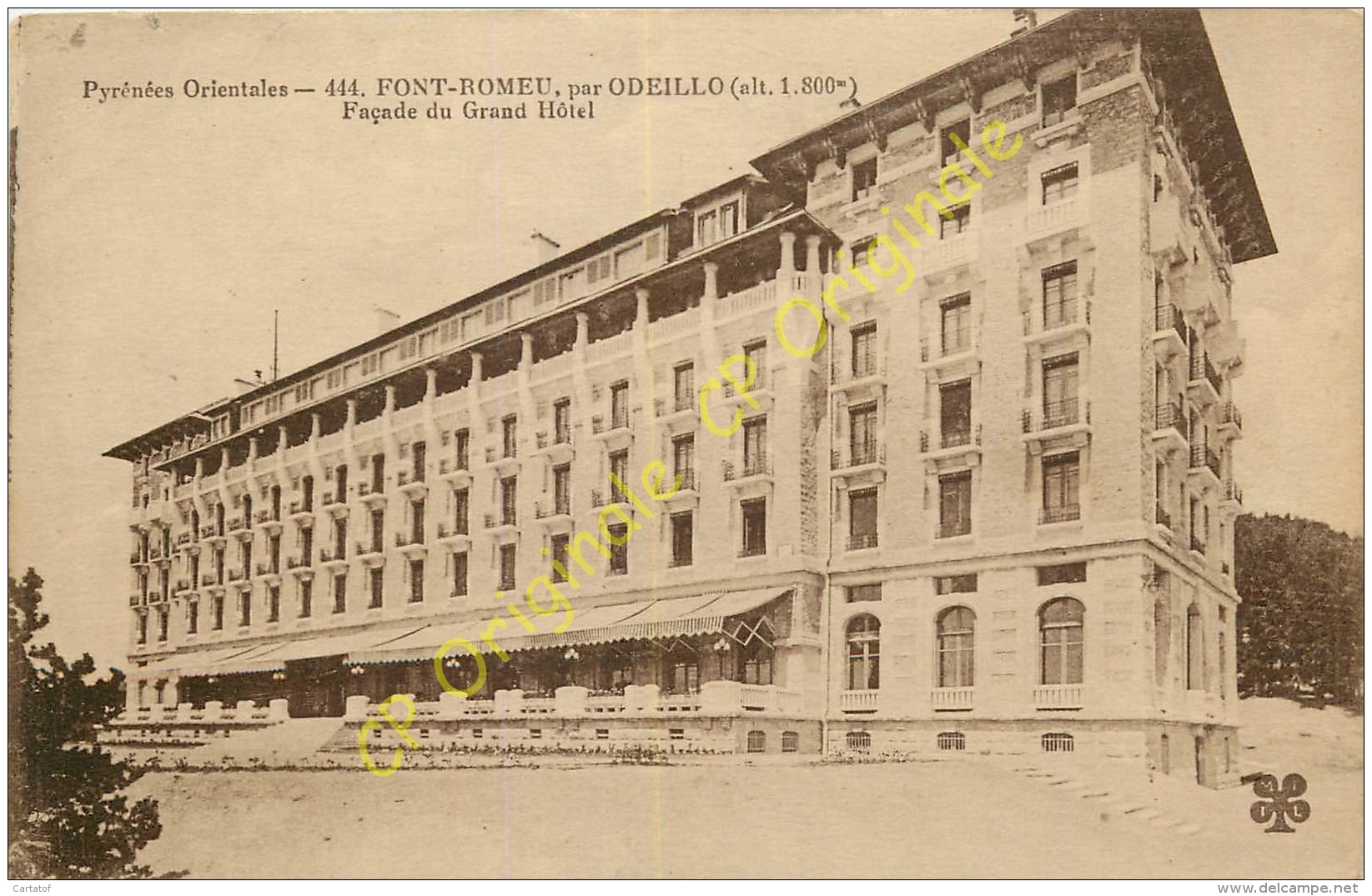 66. FONT ROMEU Par ODEILLO . Façade Du Grand Hôtel . - Autres & Non Classés