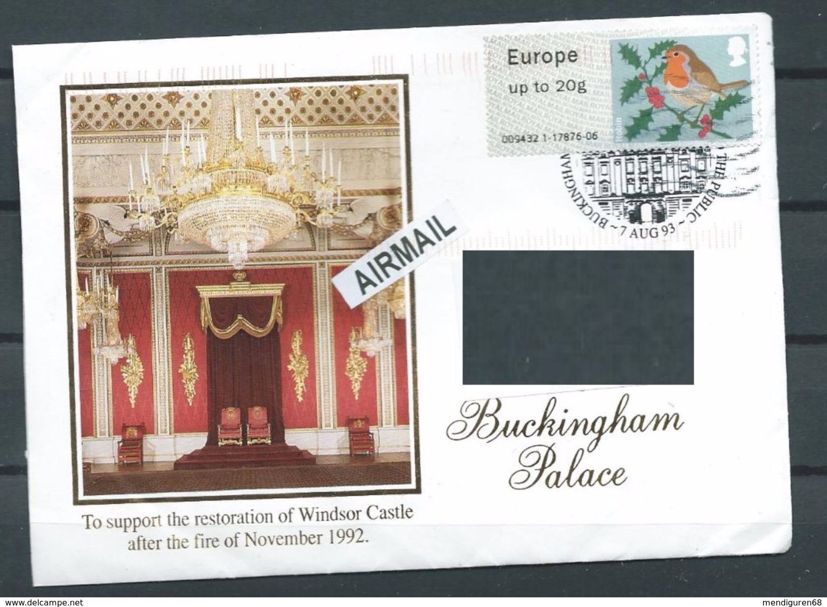 GROSSBRITANNIEN GRANDE BRETAGNE GB 2017 ELISABETH II BUCKINGGAM PALACE COVER WITH POST & GO CANCEL - 2011-2020 Dezimalausgaben