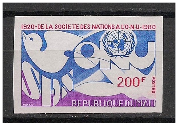 Mali - 1980 - N°Yv. 384 - Société Des Nations - Non Dentelé / Imperf. - Neuf Luxe ** / MNH / Postfrisch - Mali (1959-...)