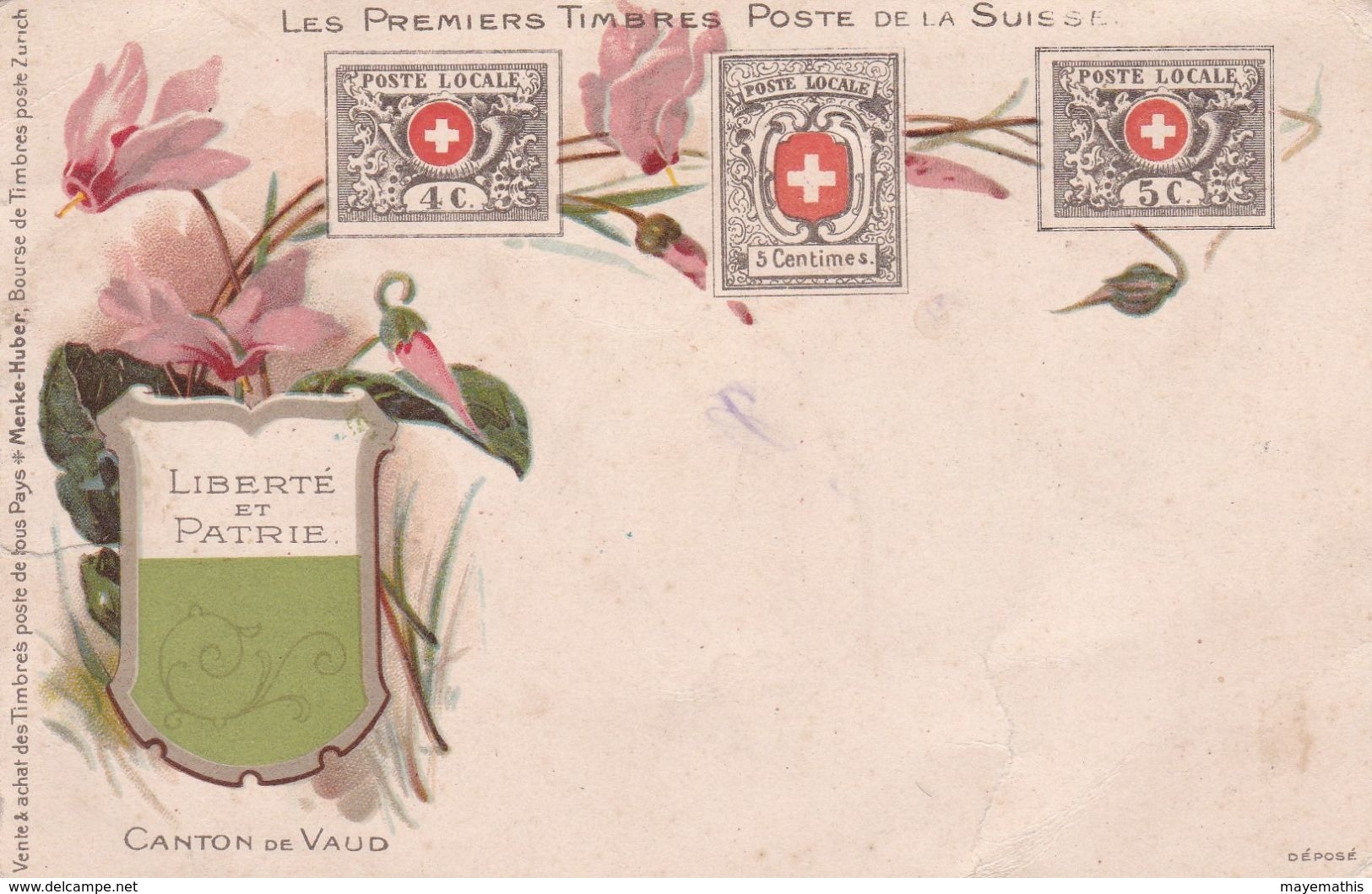 Canton De Vaud Les Premiers Timbres De La Suisse - Premier