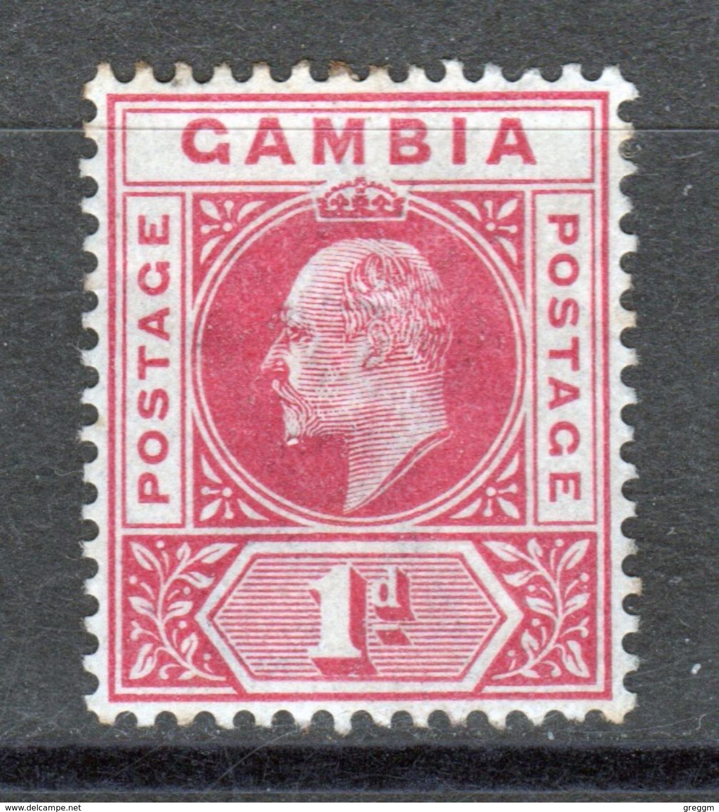 Gambia Edward VII Definitive 1d Stamp From 1902. - Gambia (...-1964)