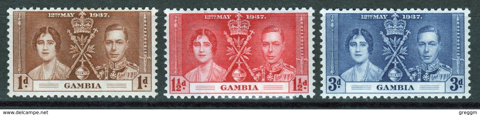 Gambia George VI Set Of Stamps To Celebrate The 1937 Coronation. - Gambie (...-1964)