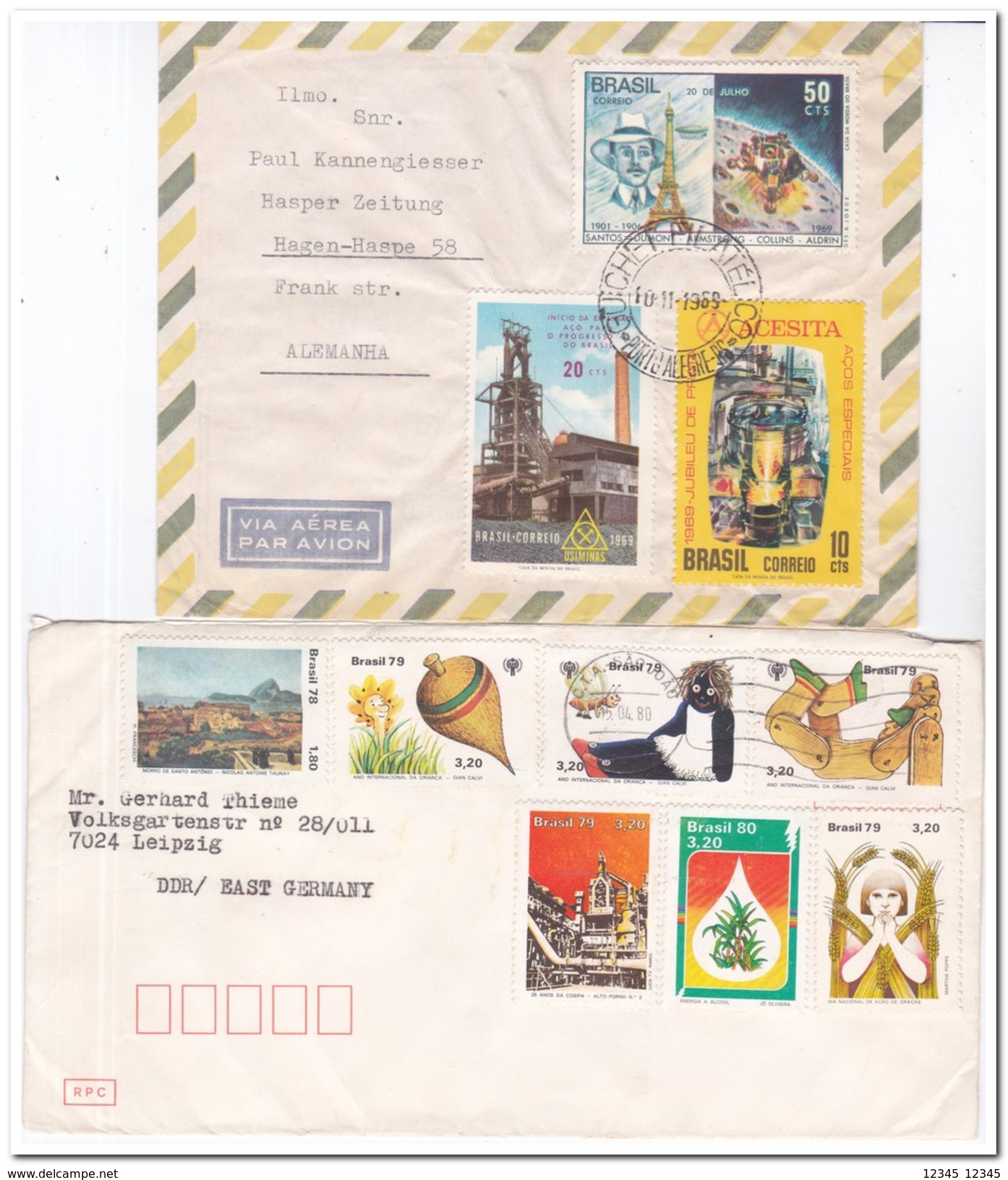 Brazilië, 8 Envelopes - Postal Stationery