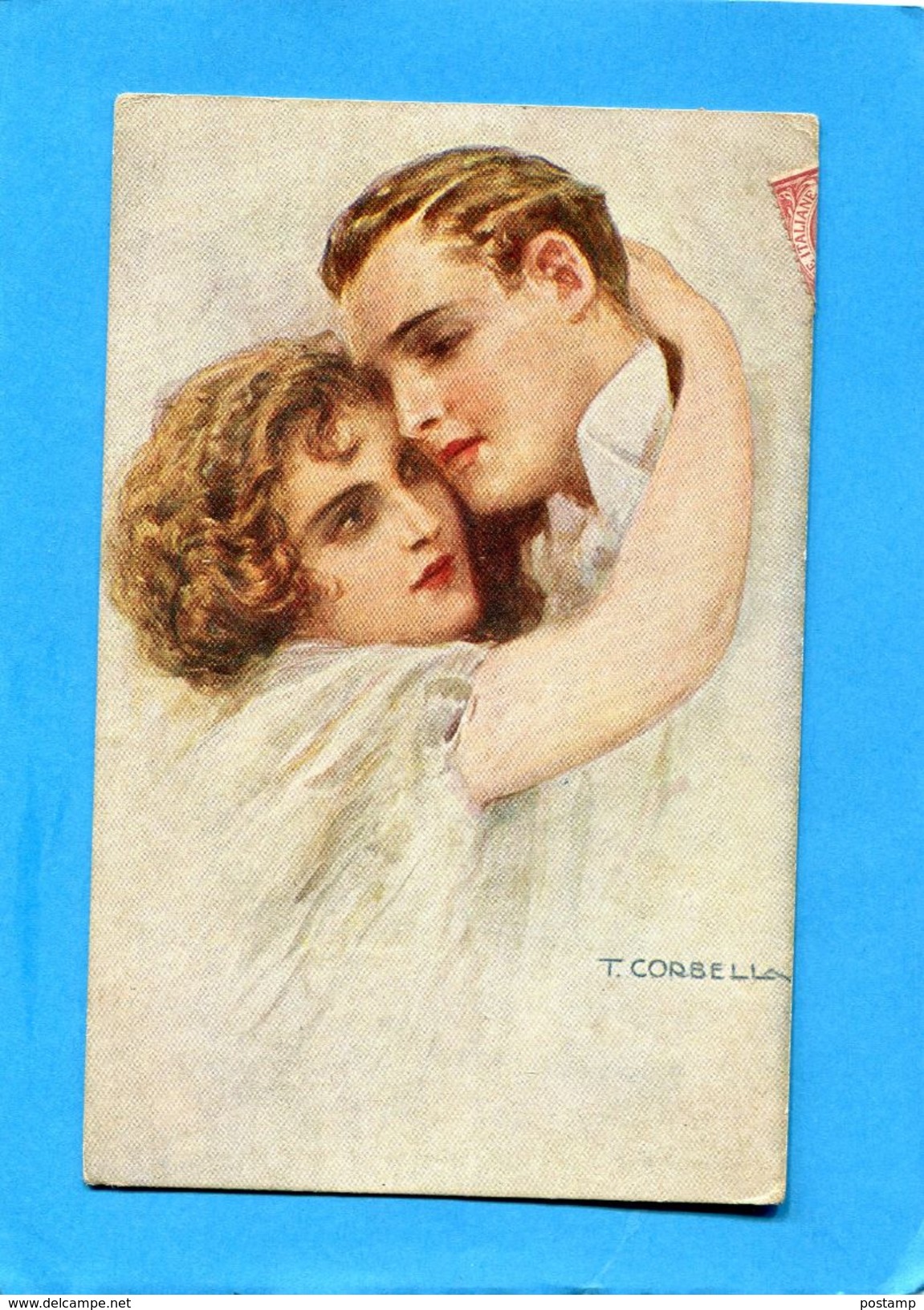 CORBELLA-SUPERBE Jeune Femme éteignant Un Jeune Homme-carte Italienne    --a Voyagé En 1917-édition - Corbella, T.