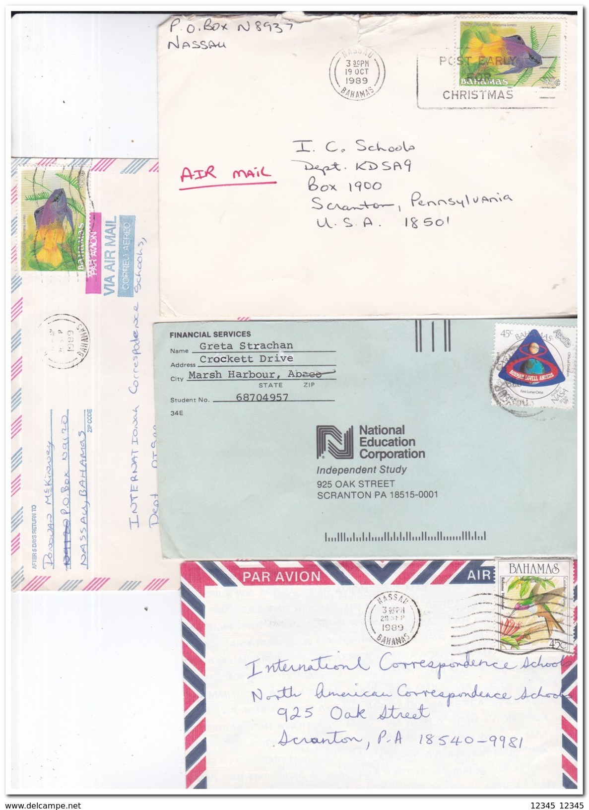 Bahamas, 4 Envelopes - Bahama's (1973-...)