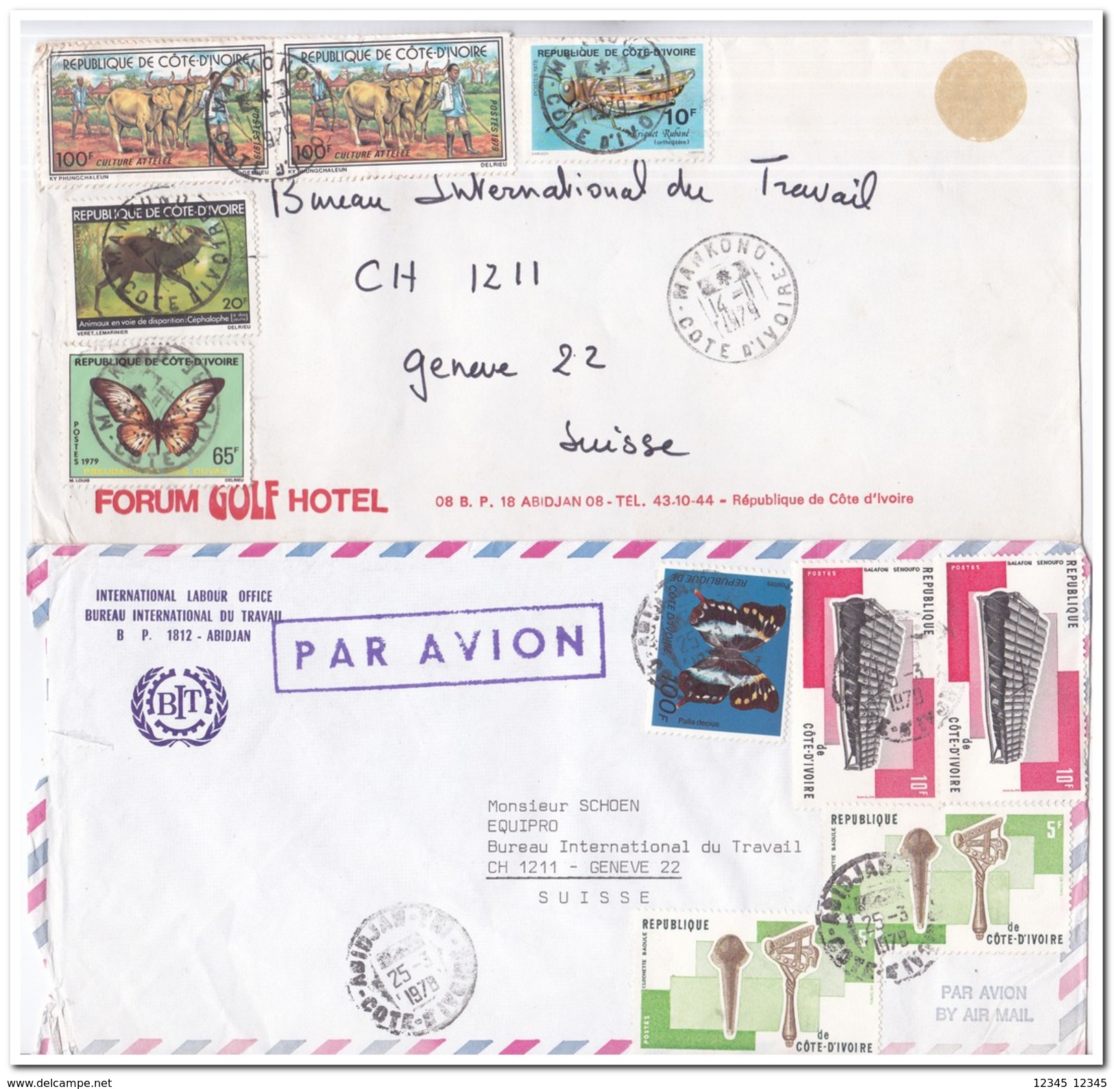 Ivoorkust, 2 Envelopes - Ivoorkust (1960-...)