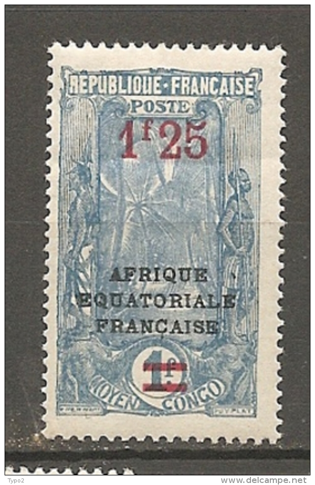 CONGO -  Yv. N° 101  *  1f25 S 1f   Libreville  Cote  1,2 Euros  BE R 2 Scans - Neufs