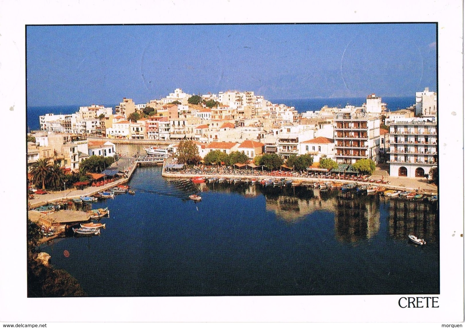 26319. Postal IERAPETRA (Creta) Grecia 1989. Vista Agios Nokolaos - Crète