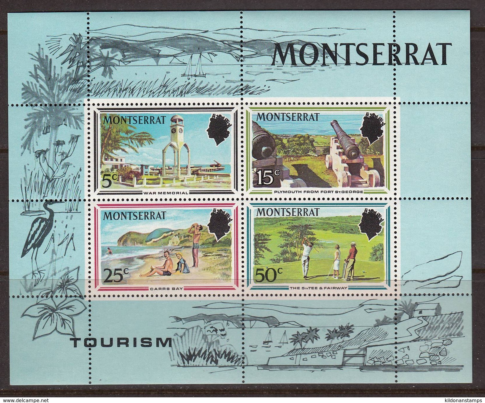 Montserrat 1970 Souvenir Sheet, Mint No Hinge, Sc# 251a - Montserrat