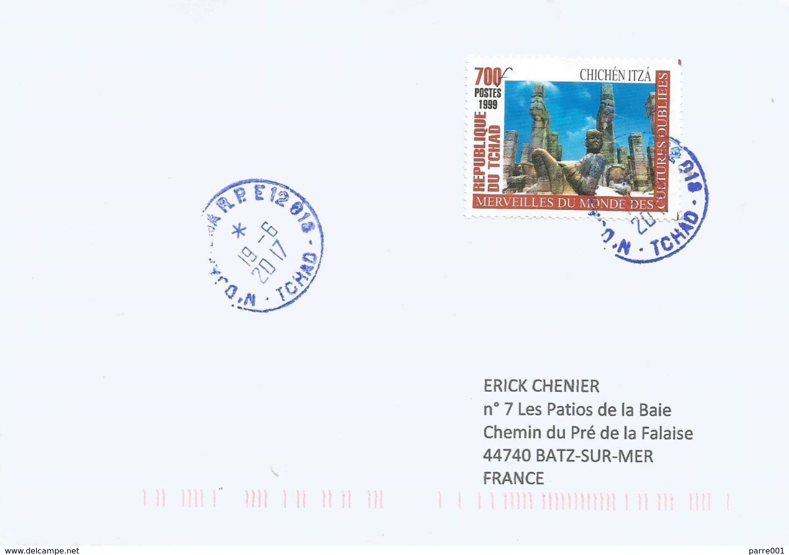 Tchad 2017 N'Djamena UNESCO World Heritage Site Chichén Itzá Mexico Yucatan Maya Temple Cover - Tsjaad (1960-...)