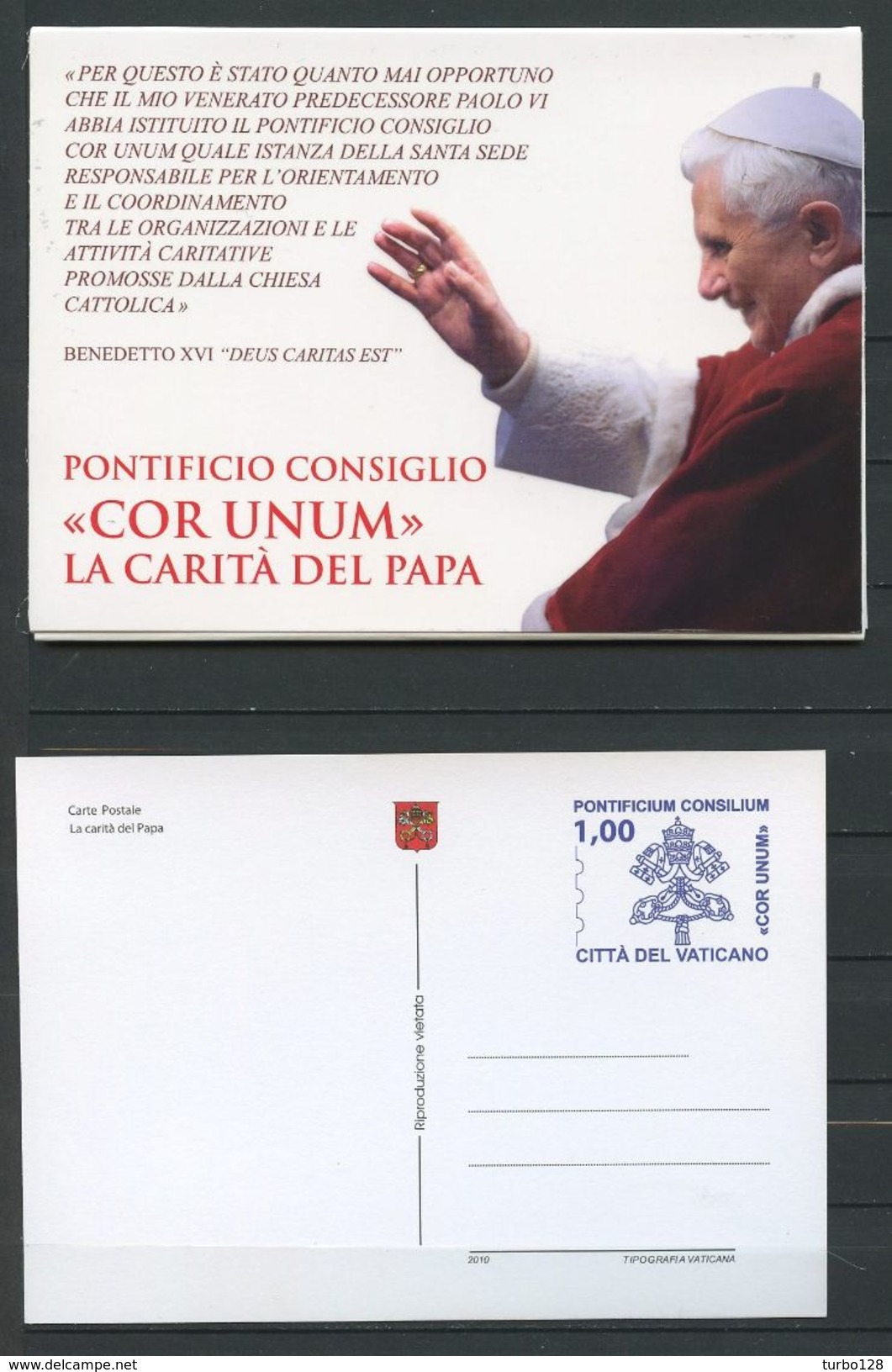 VATICAN 2010 5 Cartes Du Pape Benoît XVI Dans Leur étui Neuves Superbes Armoiries Coats Of Arms - Lettres & Documents