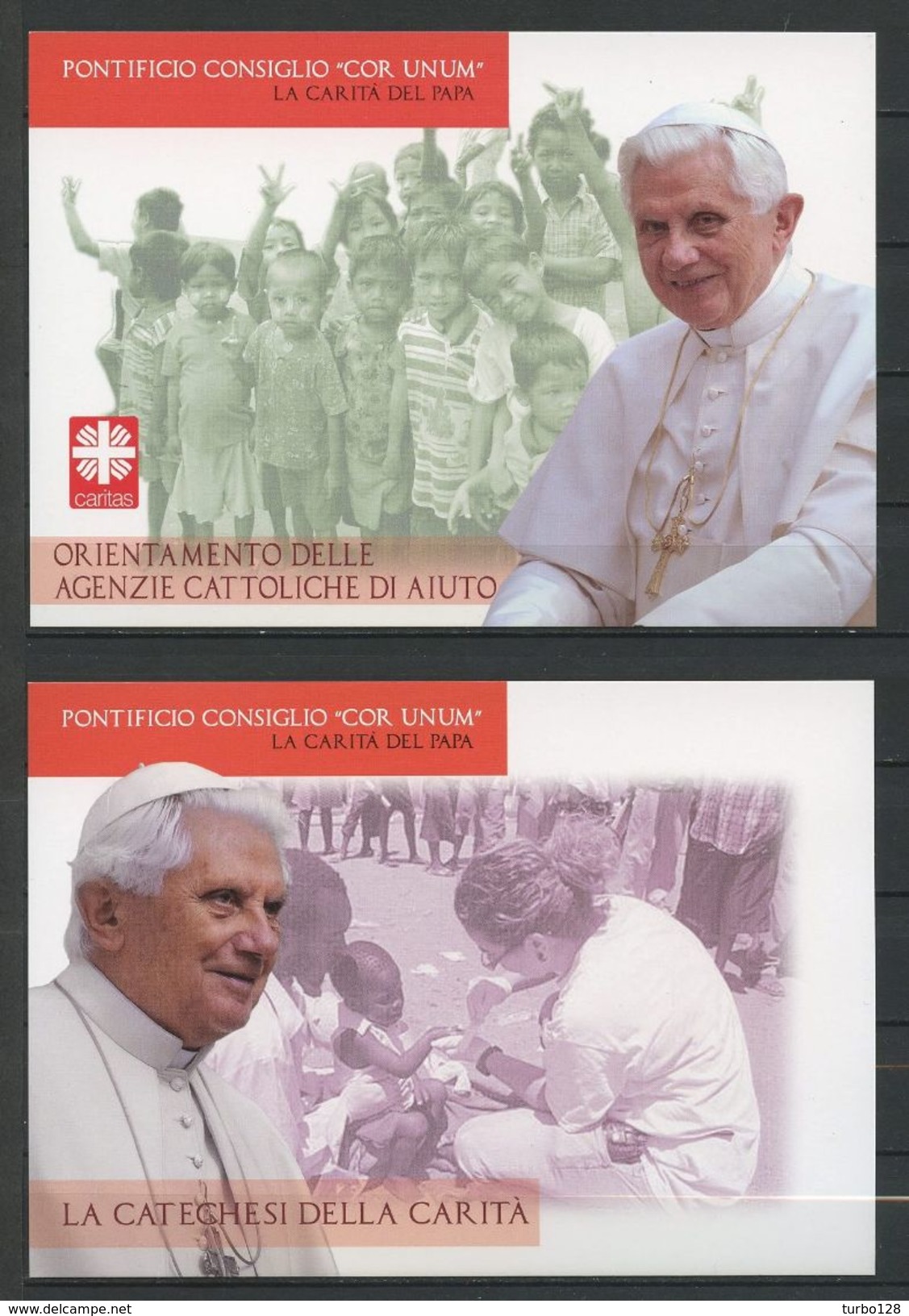 VATICAN 2010 5 Cartes Du Pape Benoît XVI Dans Leur étui Neuves Superbes Armoiries Coats Of Arms - Covers & Documents
