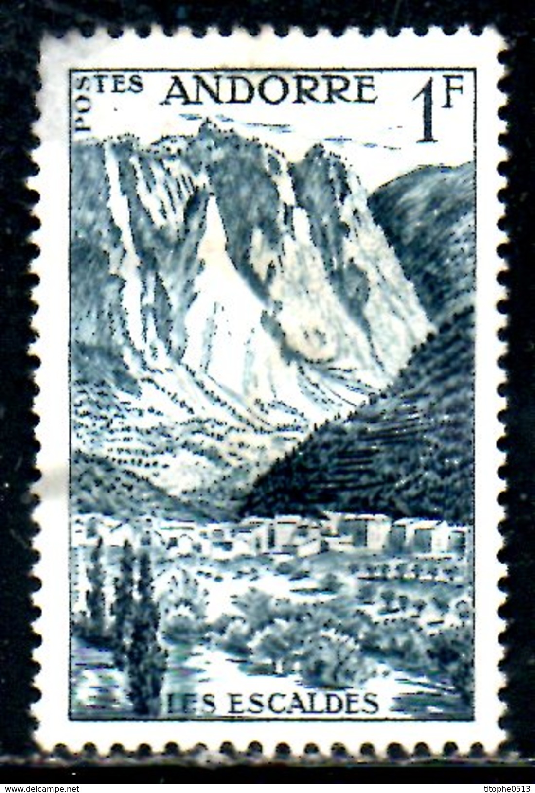 ANDORRE. N°138 Oblitéré De 1955. Les Escaldes. - Used Stamps