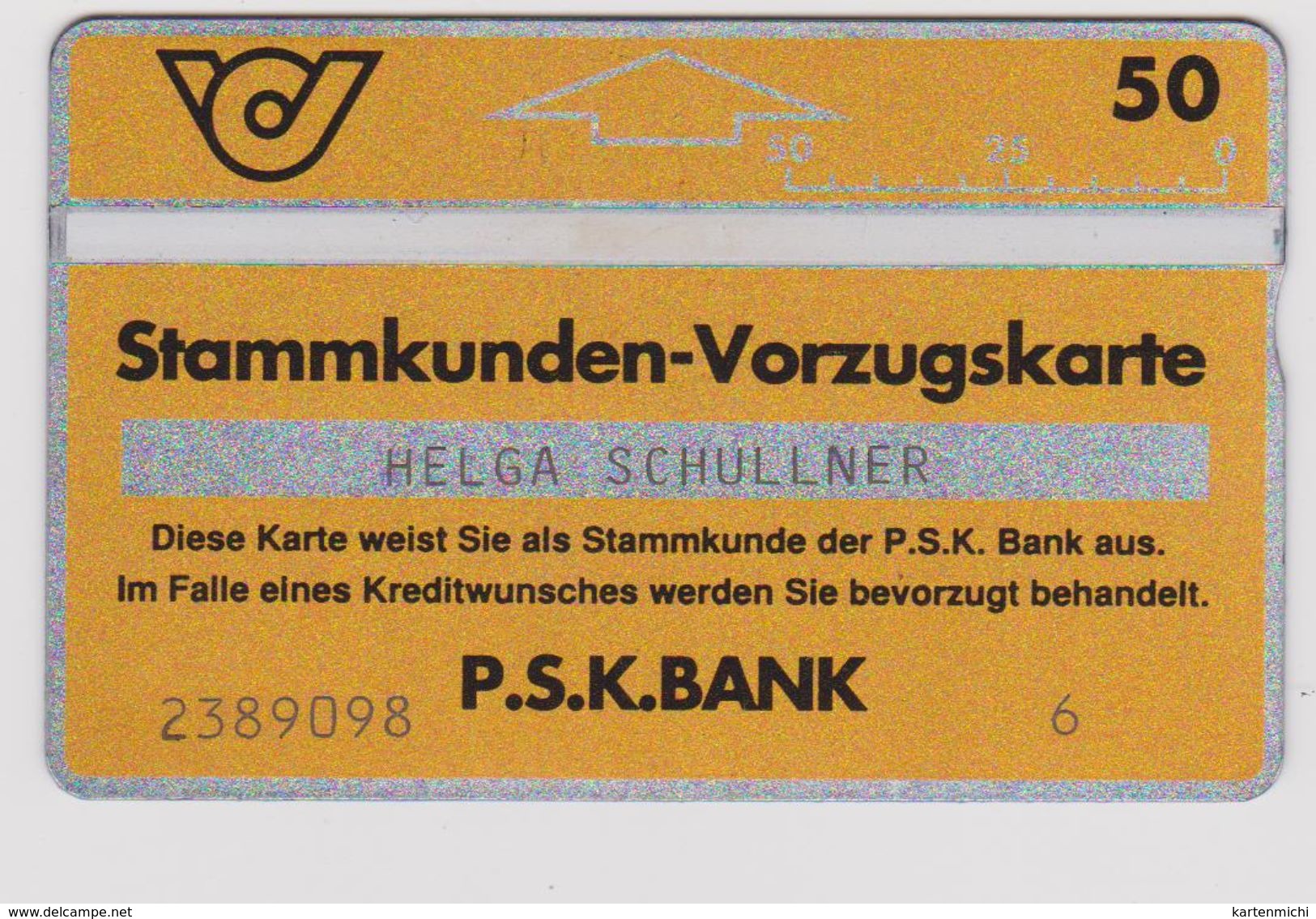 ÖSTERREICH  PSK  GESCHENKKARTE  GP2 910A - Oesterreich