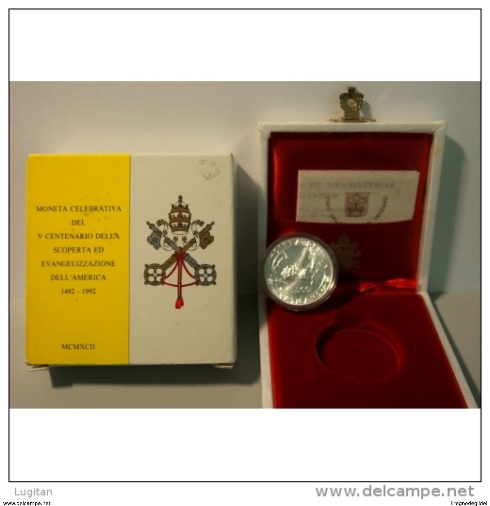 CITTA' DEL VATICANO - NUMISMATICA - 1992 - 500 £ - Evangelizzazione America Vaticano - Tiratura 40.000 #218390260 - Vaticano