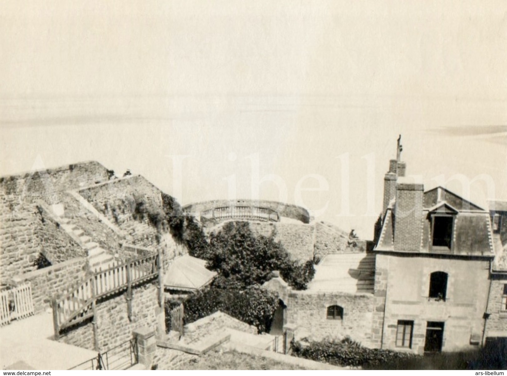 Photo Ancien / Foto / Le Mont-Saint-Michel / 1921 / Size: 8.50 X 6 Cm. / With Small White Border - Lieux