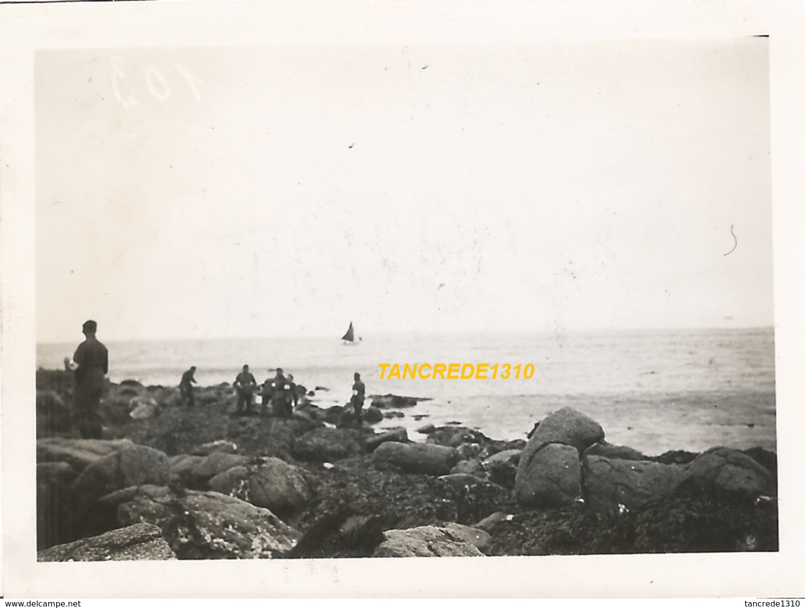 WW2 PHOTO ORIGINALE Soldats Allemands LE CONQUET Près Saint Renan Brest FINISTERE BRETAGNE - 1939-45