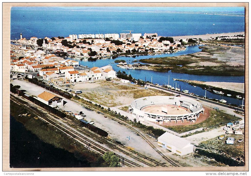 X30103 LE-GRAU-DU-ROI Gard Gare Les ARÊNES Vue Générale Au Soleil De La CAMARGUE Flamme FRONTIGNAN 1968 - Le Grau-du-Roi