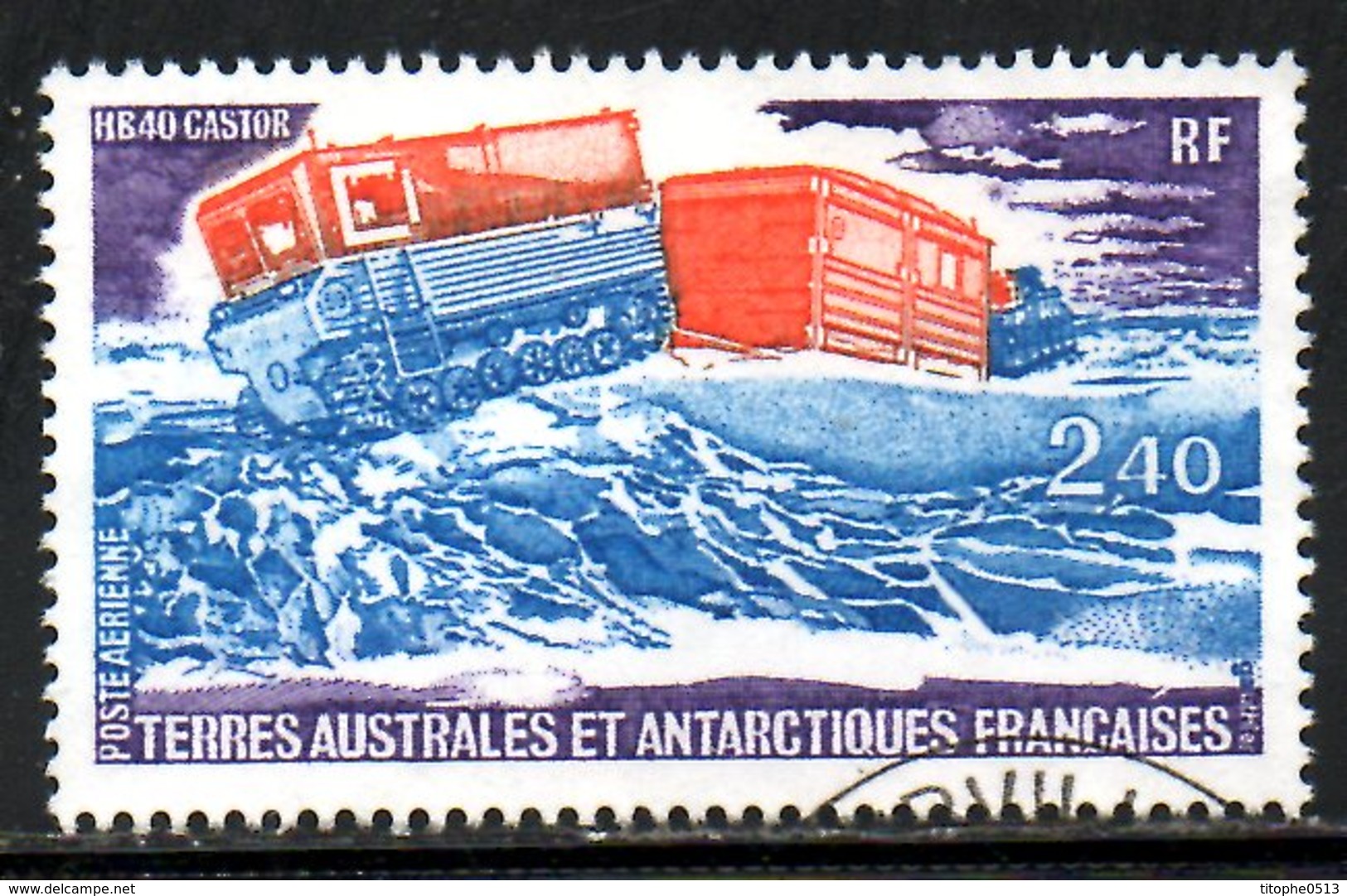 TAAF. PA 62 Oblitéré De 1980. Véhicule Antarctique. - Andere Verkehrsträger