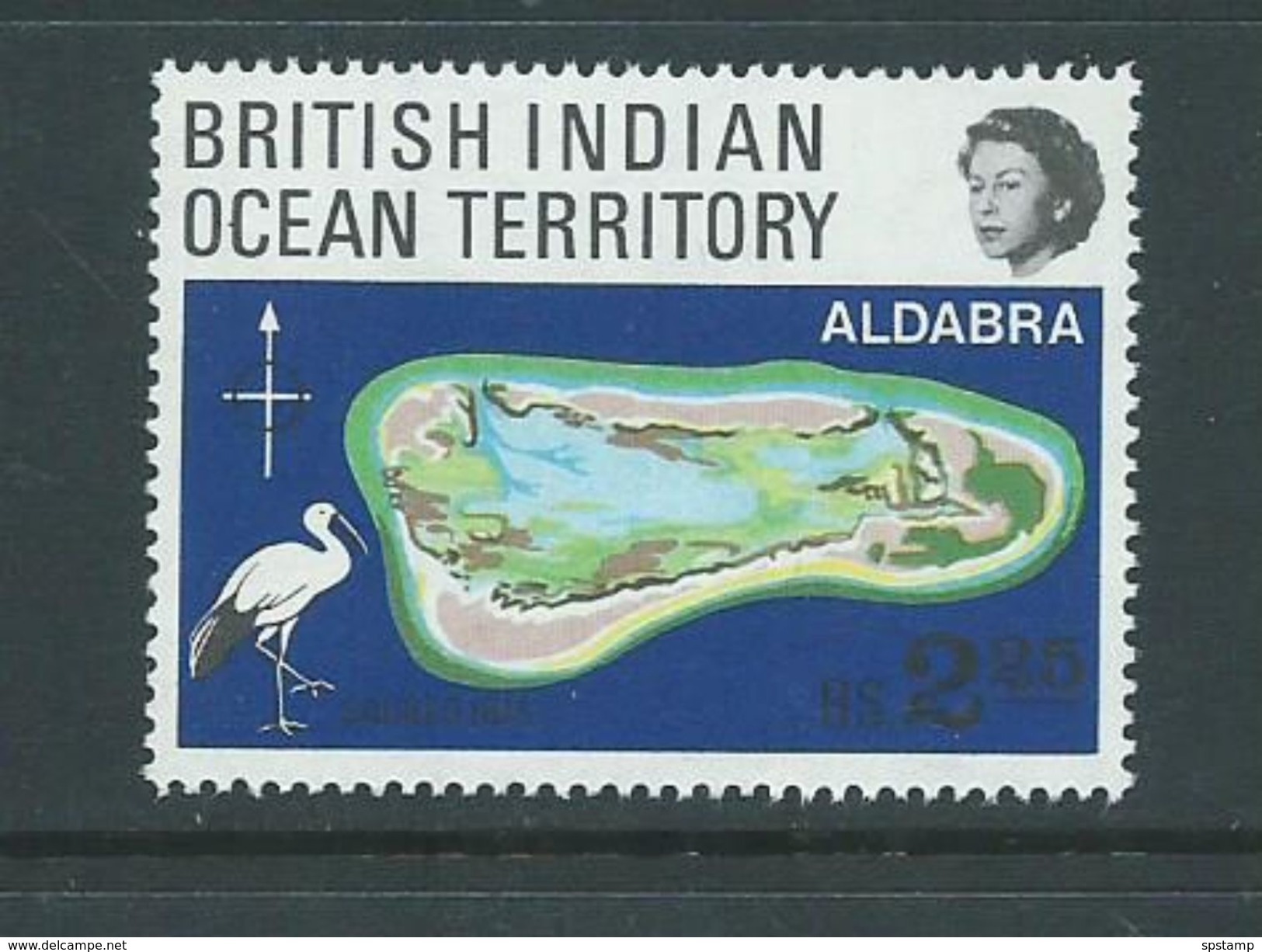 BIOT 1969 Aldabra Coral Atoll R2.25 Single MNH - British Indian Ocean Territory (BIOT)