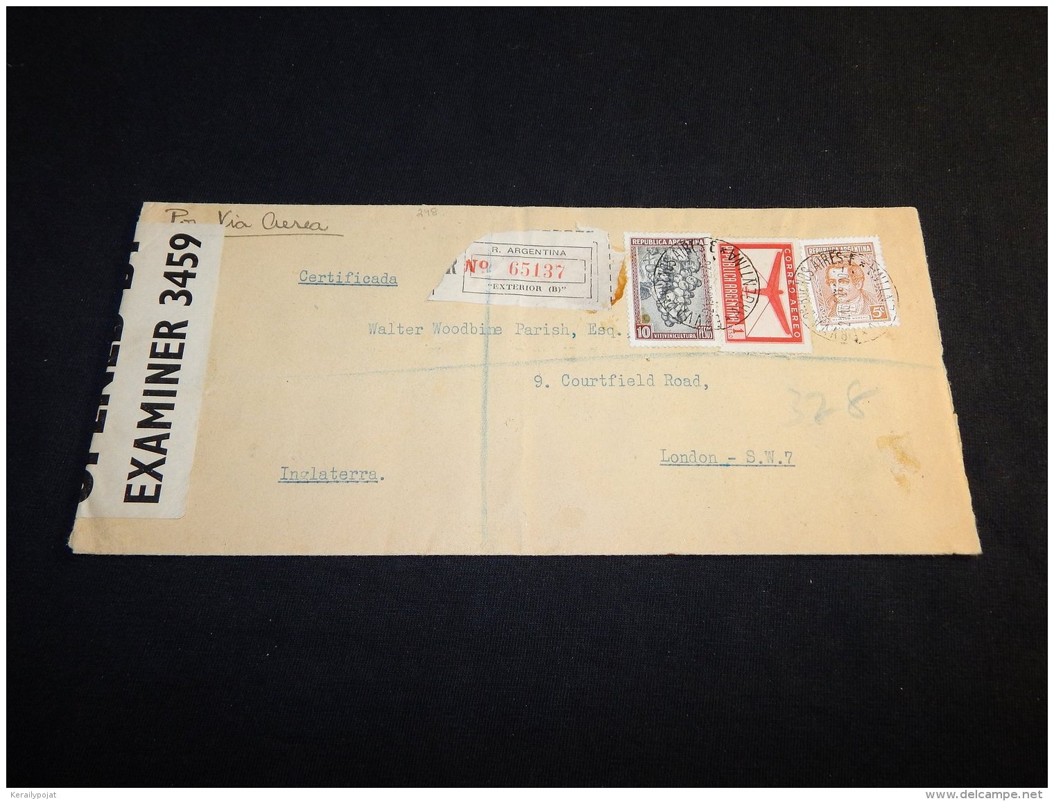 Argentina 1942 Buenos Aires Cover To London__(LB-248) - Covers & Documents