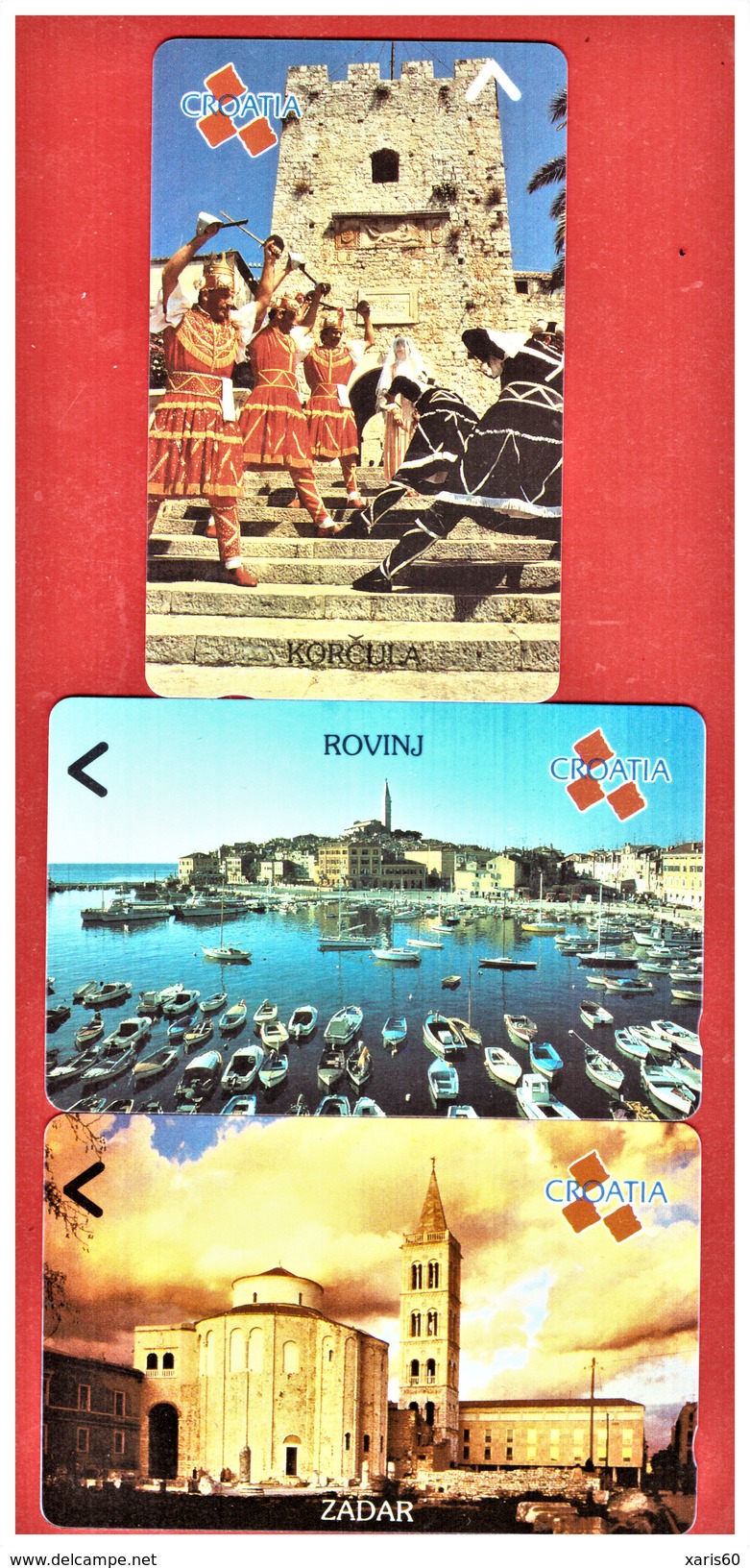 CROATIA: 1992 3 MINT Cards. 4CROB "Korcula", 4CROD "Rovinj" & 4CROH "Zadar" - Croatie