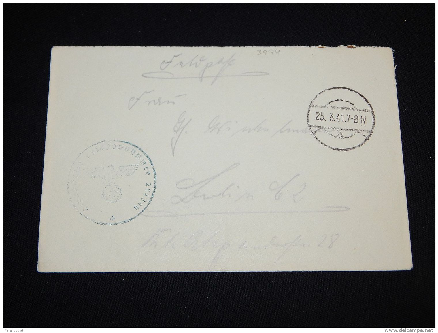 Germany 1941 Feldpost Cover__(L-3974) - Briefe U. Dokumente