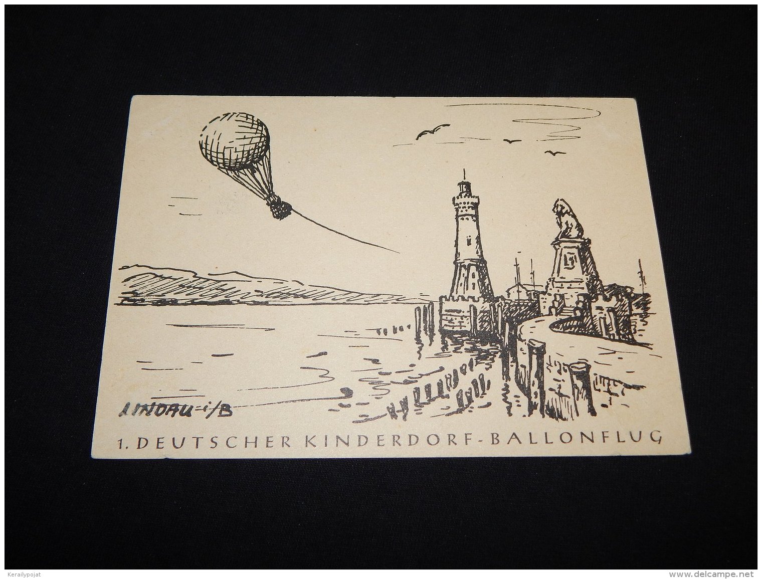 Germany BRD 1952 Ichenhausen Balloonpost Card__(L-5074) - Lettres & Documents
