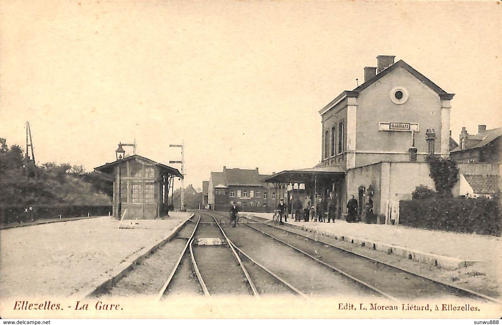 Ellezelles - La Gare (animée, Edit. L. Moreau Liétard, 1906) - Ellezelles